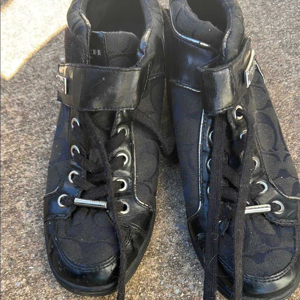 Coach Black High-Top Sneakers